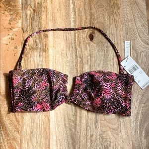 2/15 Swim! NWT H collection Animal Print Bandeau